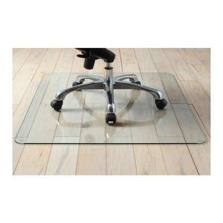 Sp Richards Lorell Tempered Glass Chair Mat for Hard Floors and Carpets - 50"L x 44"W LLR82834